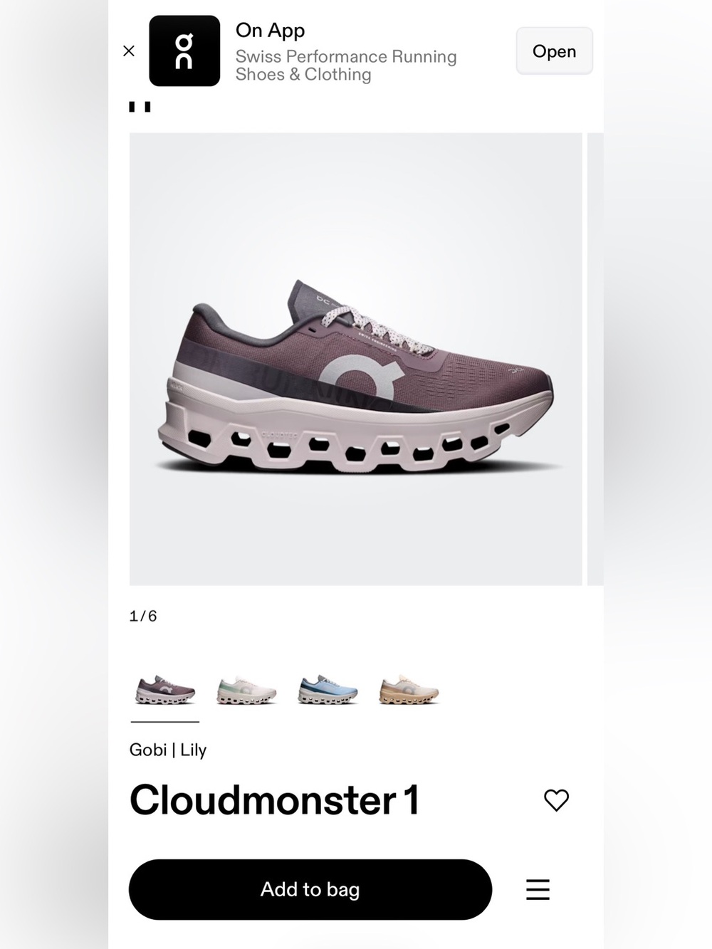 NIB OC Cloudmonster1 shoes 🔥